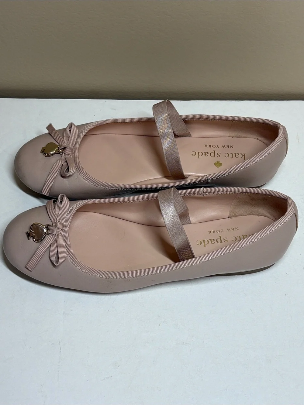 kate spade Amora Blush Pink Ribbon Ballet Flat, 5.5